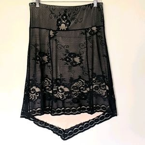 Black lace skirt